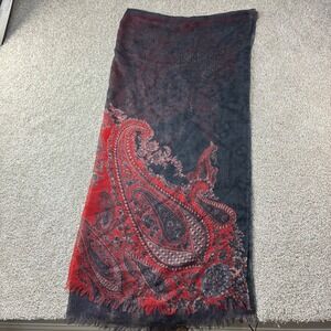 Pashmina Paisley Scarf Wrap Shawl Red Purple Gray Womens‎ Fashion Accessory